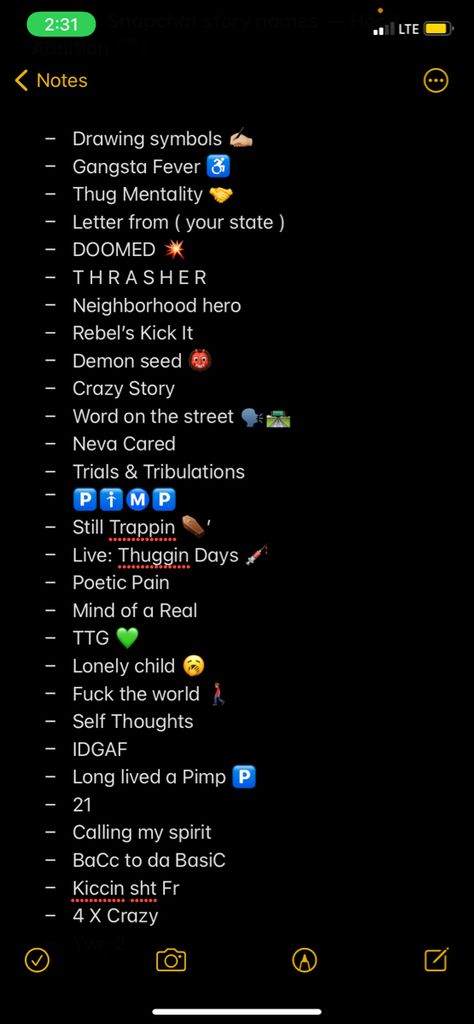 Hood Name Ideas Rpw, Chill Username Ideas, Bio For Gangsta, Hood Bio For Instagram, Gangsta Songs For Insta Stories, Hood Instagram Bios, Thug Playlist Names, Gang Username Ideas, Swag Username Ideas