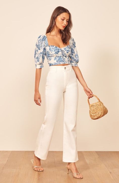 Latest Jeans Top Designs, White Pants, Spring Summer Outfits, Outfits Casuales, Classy Outfits, Summer Style, Fashion Inspo Outfits, Chic Outfits, Spring Outfits