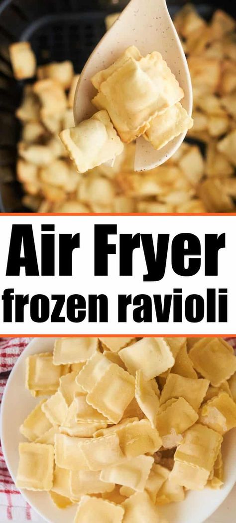 Air Fry Frozen Ravioli, Air Fryer Ravioli Recipes, Air Fryer Frozen Ravioli Recipes, Toasted Ravioli From Frozen, Air Fried Ravioli Frozen, Frozen Beef Ravioli Recipes, Air Fryer Ravioli Frozen, Frozen Cheese Ravioli Recipe, Frozen Ravioli Recipes Easy