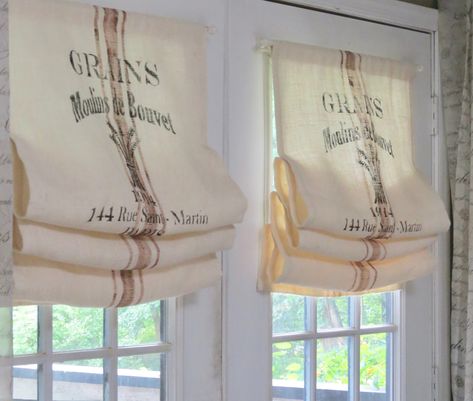 French Stamp Burlap Door Curtain Valance Panel - Etsy Curtains To Go, Magnetic Curtain Rods, French Door Windows, French Door Curtains, French Theme, Decoration Shabby, Burlap Door, Magnetic Curtain, Burlap Curtains