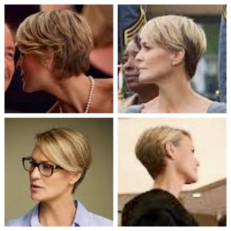 Robin Wright in House of Cards. Love her cut and look!  If I could pull off short hair like this I would do it. Robin Wright Haircut, Robin Wright Hair, Women With Short Hair, Claire Underwood, Robin Wright, Haircut Pictures, House Of Cards, Mens Hairstyles Short, Latest Hairstyles