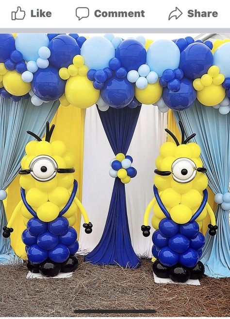 Minion Birthday Party Decorations Diy, Minions Birthday Party Decorations, Minion Baby Shower, Minion Balloons, Minions Birthday Theme, Minion Decorations, Boy Birthday Themes, Minions Birthday Party, Minion Baby