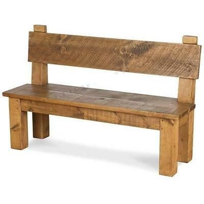 Garden Table Diy, Back Dining Table, Rustic Outdoor Benches, Indigo Furniture, High Back Bench, Rustic Wood Bench, Dining Table Bench, Rustic Outdoor Furniture, Wood Bench Outdoor