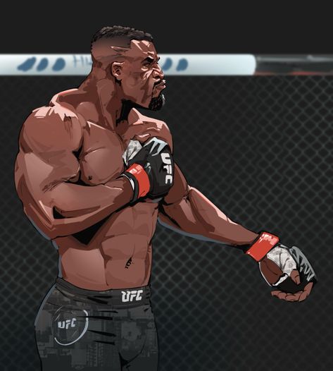 Martial Arts Manga, Francis Ngannou, Awesome Art, Ufc, Martial Arts, Boxing, Cool Art, Quick Saves, Art