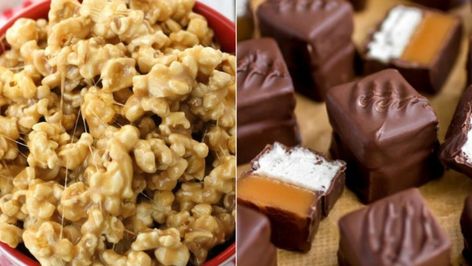 Couples Baking, Movie Theater Candy, Family Movie Night Snacks, Homemade Butterfingers, Movie Theater Snacks, Chocolate Covered Potato Chips, Frozen Dinner Rolls, Homemade Popcorn, Movie Snacks