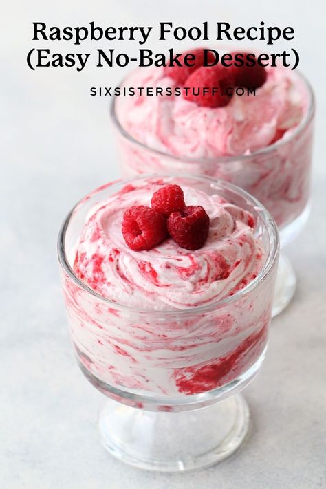 Raspberry Fool, Raspberry Recipes Dessert, Fool Recipe, Cream Cheese Pie Recipes, Pudding Cookies Recipes, Dessert Oreo, Raspberry Desserts, Best Banana Pudding, Creme Dessert