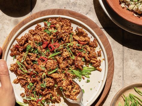 I Can’t Believe It’s Not Chicken (Super-Savory Grated Tofu) Recipe | Harvard Magazine Grated Tofu, Grated Tofu Recipes, Tofu Chicken, Agave Nectar, Tofu Recipes, Sesame Seeds, Vegan Baking, Cilantro, Chicken