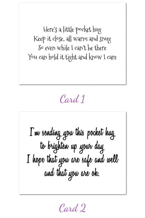 The choice of cards available to add with the Bunny, Daisy, Football, Heart, Star, Sloth and World Heart pocket hugs Pocket Hearts Poem Printable, Pocket Hug Poem Printable, Crochet Pocket Hug Free Pattern, Pocket Hugs Poem, Pocket Hearts Poem, Pocket Hug Poem Printable Free, Pocket Hug Printable, Pocket Hug Ideas, Pocket Hug Poem