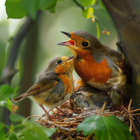 The protective momma bird with her innocent cute baby bird....makes you think of Mother's Day and the unique bond between mom and child. Backyard Birds Watching, Unique Birds, Mom And Child, Baby Bird, Backyard Birds, Bird Pictures, Pretty Birds, Wildlife Animals, Cute Animal Pictures