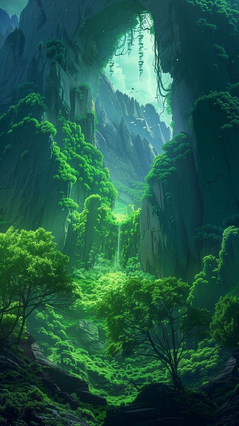 Best Nature Wallpapers, Fantasy Forest, Pretty Landscapes, Fantasy Places, Landscape Drawings, Fantasy Art Landscapes, Magical Forest, Jolie Photo, 판타지 아트