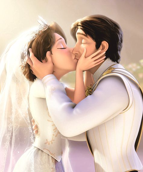 Rapunzel and Eugene Rapunzel Y Flynn, Rapunzel Aesthetic, Princesse Disney Swag, Rapunzel Wedding, Foto Disney, Rapunzel And Eugene, Gif Disney, Flynn Rider, Princess Rapunzel