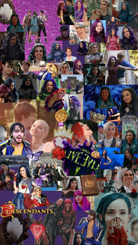 #descendants #descendants2 #descendants3 Descendants Pictures, Mal Descendants, Disney Descendants Movie, Descendants Characters, Mal And Evie, Disney Descendants 3, Descendants Cast, Movie Collage, Rotten To The Core