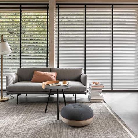 Venetian Blinds | Made to Measure | - luxaflex.co.uk Wooden Blinds Living Room, Mid Century Modern Living Room Furniture, Elegant Window Treatments, Blinds For Bifold Doors, Patio Door Blinds, Curtain Blinds, Room Blinds, Living Room Blinds, Dark Living Rooms