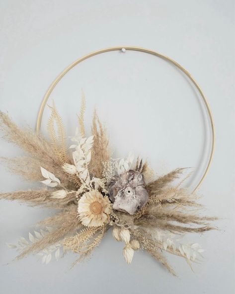 Boho Pampas grass hoop wreath curated on LTK Boho Flower Hoop, Boho Hoop Wreath, Pampas Wreath, Hoop Decor, Boho Party Decorations, Jasmine Wedding, Grass Wreath, Ring Wreath, Pampas Grass Bouquet