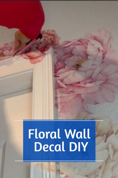 Quick DIY using floral decals under $10 to decorate a doorway and bring a sense of springtime into my room #springdecor #walldecals #walldecal ideas Wall Decal Ideas, Science Bedroom, Softball Room, Themed Bedrooms, Football Rooms, Pink Tools, House Flipping, Diy Wall Decals, Floral Wall Decals