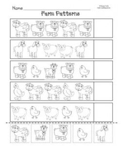 Farm Patterns Farm Patterns Preschool, Preschool Pattern Activities, School Farm, Preschool Farm, Animals Activities, Farm Animals Activities, Preschool Patterns, Farm Theme Preschool, Ab Patterns