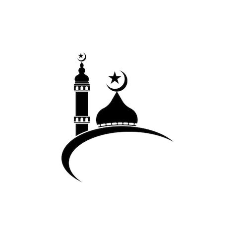 Mosque icon vector illustration design t... | Premium Vector #Freepik #vector #islamic-architecture #graphic-art #mosque-icon #silhouette-logo Islamic Logo Ideas, Islamic Logo Design Ideas, Kubah Masjid Vector, Islamic Logo Png, Islamic Logo Design, Masjid Vector, Architecture Silhouette, Islamic Art Design, Islam Logo