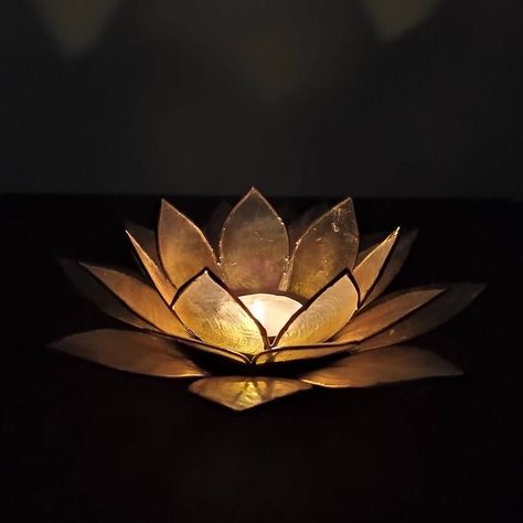 Lotus Candle Holder, Lotus Candle, Shell Frame, Tealight Candle Holder, Capiz Shell, Elegant Beauty, Home Decor Baskets, Dining Table Top, Tealight Candle