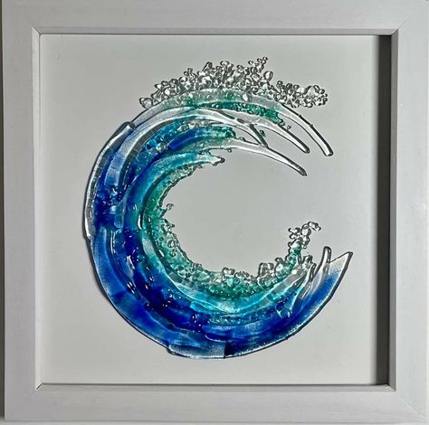 Fused Glass Wall Art, Glass Fusion Ideas, Fused Glass Artwork, Glass Fusion, Glass Work, Glass Artwork, Glass Ideas, Glass Wall Art, Ocean Waves