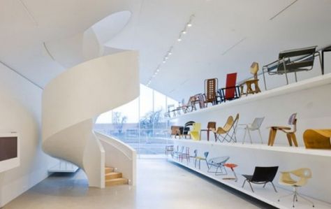 AD Classics: Vitra Design Museum and Factory / Frank Gehry | ArchDaily Vitra Museum, New Modern House, Museum Interior, Vitra Design Museum, Vitra Design, Interior Design Color, Frank Gehry, Showroom Design, Furniture Showroom