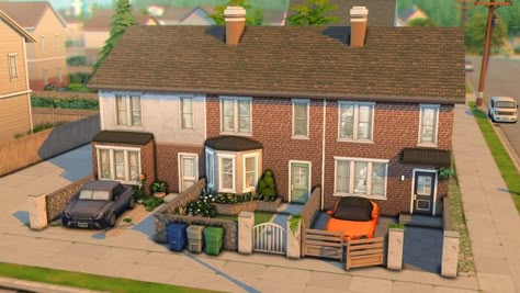 British Townhouse Floor Plan, For Rent Sims 4 Build, Sims 4 Rental Build, Sims 4 British House, Sims 4 For Rent Apartments, Sims For Rent, For Rent Sims 4, Sims 4 Student House, Sims 4 Rental Lots