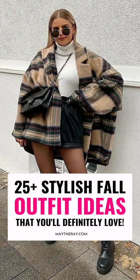 Sweater weather is finally here and we couldn't wait to put together a collection of the best sweater outfit ideas! These are also just the perfect fall outfits as well! Shorts And Sweater Outfit, Short Sweater Outfit, Better Sweater Outfit, Cute Fall Outfit Ideas, Sweater Outfit Ideas, Cute Sweater Outfits, Fall Sweater Dress, Sweater Outfits Fall, Best Leather Jackets