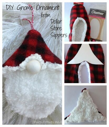 Quick dollar store Christmas gnome to decorate your Christmas tree on a budget. Make a cute Christmas Gnome Ornament with dollar tree Christmas craft idea. #diy #gnome #Christmas #ornament Diy Slippers, Mercury Glass Christmas Ornaments, Diy Christmas Tree Ornaments, Gnomes Diy, Dollar Tree Christmas, Gnome Ornaments, Gnomes Crafts, Easy Christmas Diy, Tree Crafts