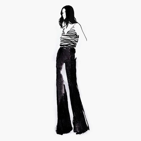 #seventies #bretonstripes #fashionillustration #fashion #ink #art #illustration #drawing #sketch #sketchbook #paper #pen #pencil Judith Van Den Hoek, Ink Fashion Illustration, Lifestyle Illustration, Illustration Pen And Ink, Fashion Illustration Sketches, Fashion Figures, Fashion Art Illustration, Fashion People, Ink Illustrations