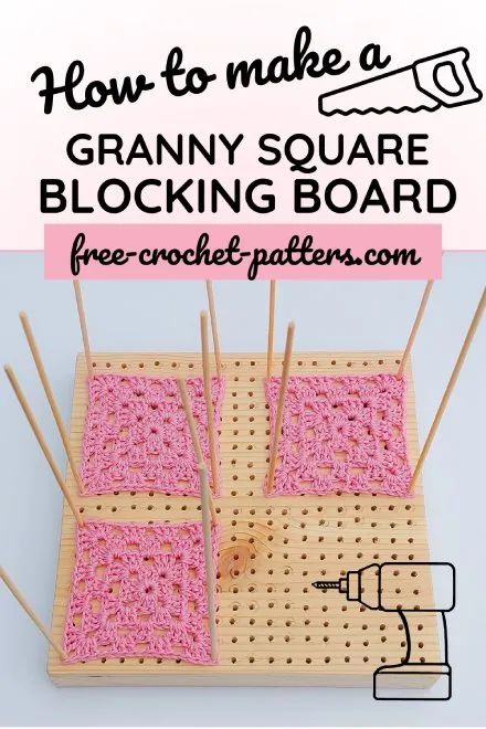 How To Make A Crochet Blocking Board, How To Make A Blocking Board For Crochet, Blocking Granny Squares How To, Blocking Granny Squares, Blocking Boards For Crochet, Diy Granny Square Blocking Station, Granny Square Blocking Board Diy, Diy Blocking Board Crochet, How To Join Granny Squares