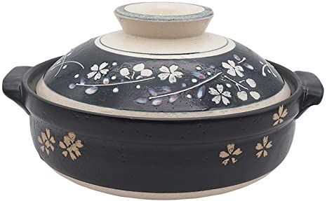 Donabe Pot, Shopping In Japan, Cherry Blossom Design, Japanese Sakura, Best Casseroles, Shabu Shabu, Sakura Cherry Blossom, Black Clay, Earthenware Clay