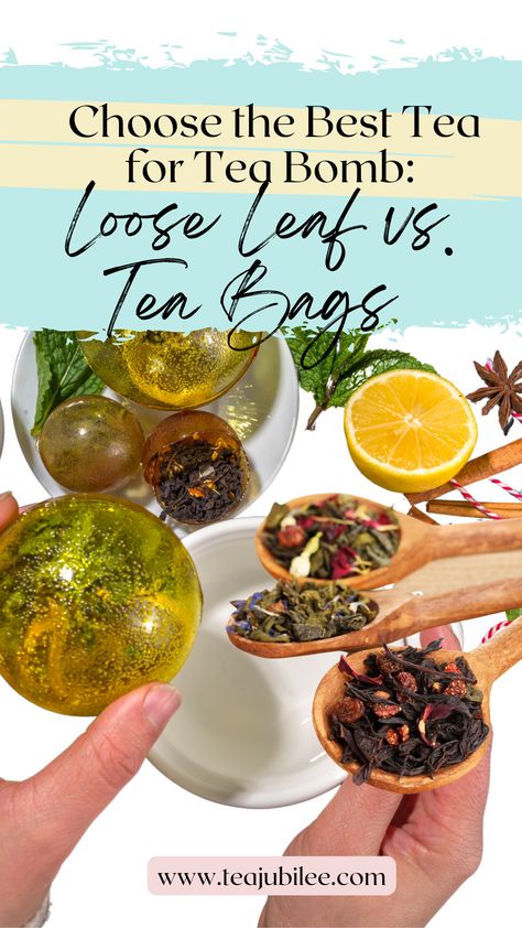 When making tea bombs, choosing the right tea can make all the difference. Here are the benefits of using loose leaf tea versus tea bags. Loose Leaf Tea Recipes Diy, Loose Leaf Tea Recipes, Diy Medicine Ball Tea, Loose Leaf Herbal Tea Recipes, Tea Bombshell, Tea Bombshell Recipe, Diy Loose Leaf Tea, Loose Tea Recipes, How To Make Loose Leaf Tea