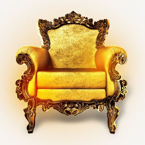 Chair Png For Editing, Make Up Background Design, Chair Background For Editing, Chair Background, Chair Png, Salon Chairs For Sale, Golden Chair, Birthday Chair, Free Photoshop Text