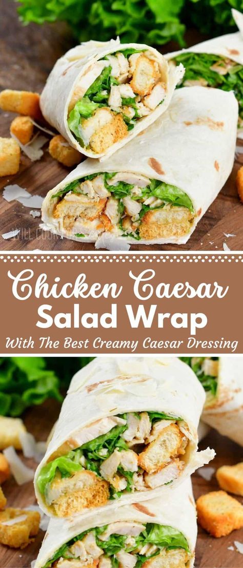 Healthy Chicken Ceasar Salad Wrap, Recipes With Caesar Dressing, Healthy Chicken Ceaser Wraps, Chicken Caesar Salad Wrap Recipe, Cesar Salad Sandwich, Ceaser Salad Wraps, Cesar Chicken Salad Sandwich, Ceaser Chicken Wraps, Homemade Chicken Caesar Salad