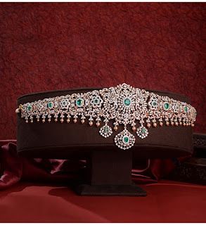 Diamond Ottiyanam, Vaddanam Diamond, Vaddanam Models, Diamond Vaddanam, Heavy Jewellery, Diamond Jewlery, Vaddanam Designs, Baby Jewellery, Indian Bridal Jewelry