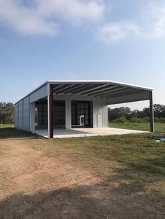 Metal Garage With Carport, Metal Building With Carport, Metal Building Shop Ideas, Metal Shop Ideas, Mueller Metal Buildings, Metal Garage Ideas, Gable Extension, Shop Building Ideas, Renovation Living Room