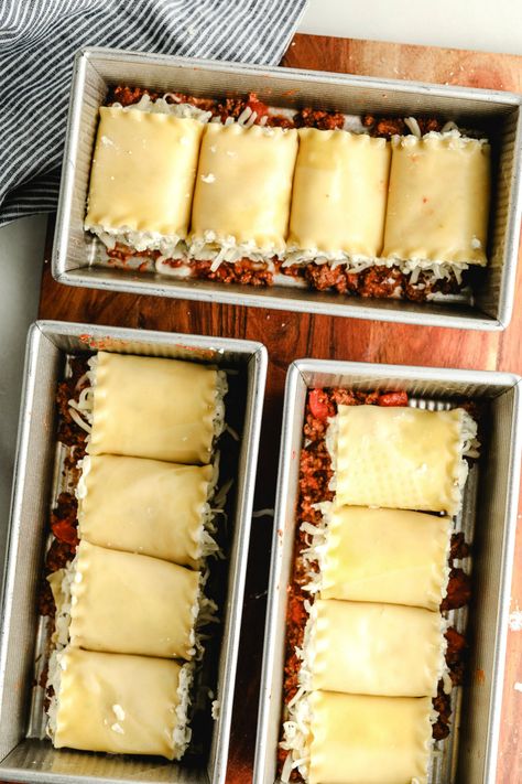 Small Lasagna Recipe, Lasagna Roll Up, Pasta Easy Dinner, Lasagna Rolls Recipe, Lasagna Roll Ups, Pasta Easy, Recipes For One, Cooking Pasta, Easy Lasagna Recipe