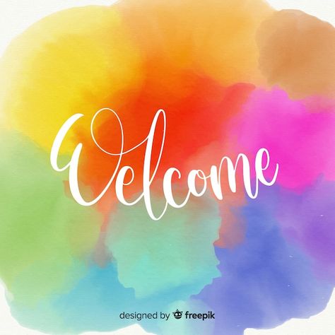 Lovely watercolor welcome composition | Free Vector #Freepik #freevector #poster #watercolor #template #typography Hosting Party, Out Of Order Sign, Happy Birthday Clip Art, Wreath Printable, Welcome Images, Welcome Home Signs, Welcome Post, Welcome To The Team, Welcome Students