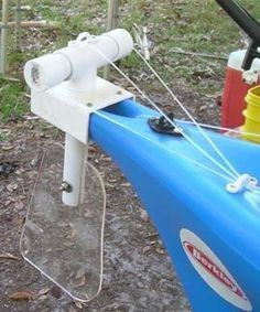 Easy DIY Kayak Rudder. - Pensacola Fishing Forum Kayak Fishing Setup, Kayak Fishing Diy, Canoe Fishing, Kayaking Gear, Diy Boat, Kayak Camping, Kayak Accessories, Fishing Kit, Fishing Diy