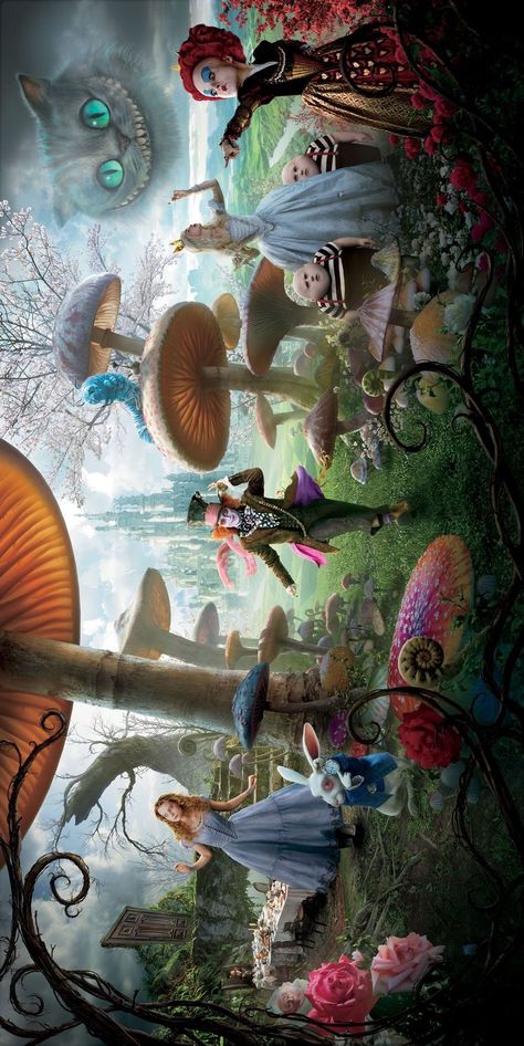 Funny Movie Wallpaper, Alice In Wonderland Rabbithole, Alice In Wonderland Real Life Movie, Alice In Wonderland Stuff, Alice In Wonderland Tim Burton Aesthetic, Alice In Wonderland Illustration Art, Alice In The Wonderland Aesthetic, Alice And Wonderland Art, Alice In Wonderland Movie Poster