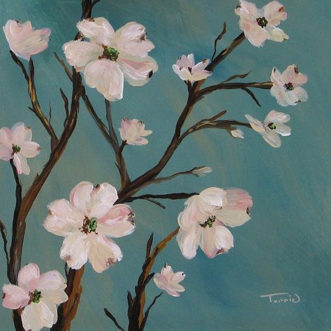 Original Fine Art By © Torrie Smiley in the DailyPaintworks.com Fine Art Gallery Daughters Wedding, Dogwood Trees, Flower Painting Canvas, Watercolor Paintings Easy, Blossoms Art, Wedding Sale, My Daughters, Realistic Drawings, Mural Art