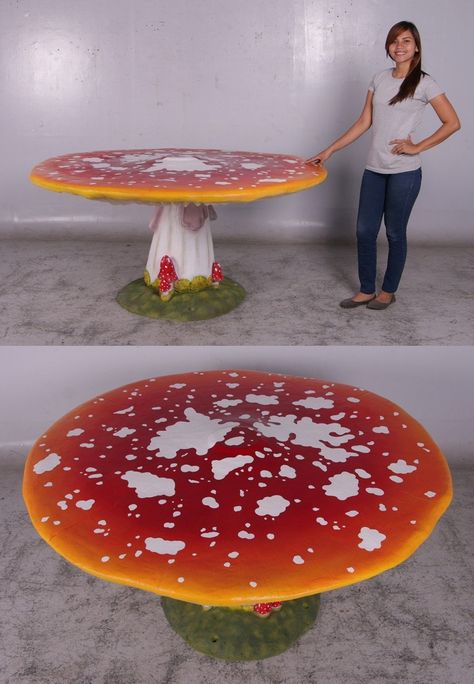 mushrooms,cottagecore,etsy Mushroom Stool And Table, Mushroom Dining Table, Mushroom Table Diy, Diy Mushroom Chair, Mushroom Coffee Table, Diy Mushroom Table, Mushroom Table And Chairs, Diy Mushroom Stool, Mushroom Table And Stools