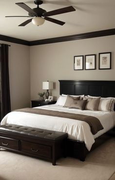 Brown Wood Bedroom, Dark Wood Bed Frame, Wood Bedroom Decor, Dark Wood Bedroom Furniture, Brown Bedroom Decor, Dark Wood Bedroom, Bedroom Decor Dark, Brown Rooms, Contemporary Living Room Design