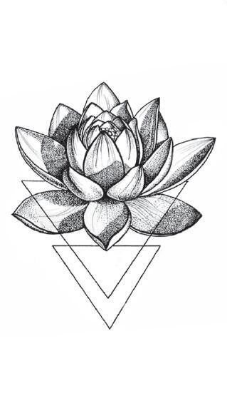 Lotusblume Tattoo, Homemade Tattoos, Lily Tattoo Design, Diy Tattoo Permanent, 3d Triangle, Lotus Tattoo Design, Tattoos Temporary, Sticker Tattoo, Initial Tattoo