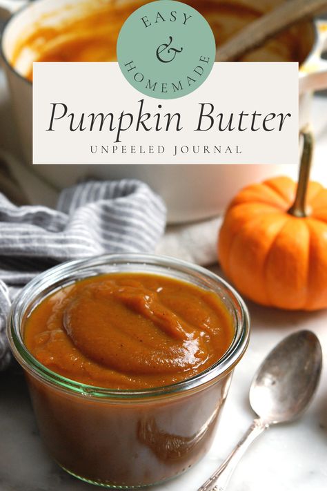 A sweet, silky 15-minute homemade pumpkin butter recipe, made with brown sugar and pumpkin spice. This is an easy, vegan pumpkin butter perfect for fall and winter. Use pumpkin butter as a spread on bread or muffins, or pair it with cheese on a charcuterie board. Homemade pumpkin butter has all the goodness and flavor of pumpkin pie, but without any of the work. Get the recipe . . . . . #pumpkinbutter #pumpkinbutterrecipe #fallrecipes #thanksgivingrecipes #pumpkinrecipes #butter #pumpkinpie Homemade Pumpkin Butter, Pumpkin Butter Recipe, Pumpkin Butter, Homemade Pumpkin, Trader Joe, Butter Recipe, Canned Pumpkin, Apple Juice, Canning Recipes