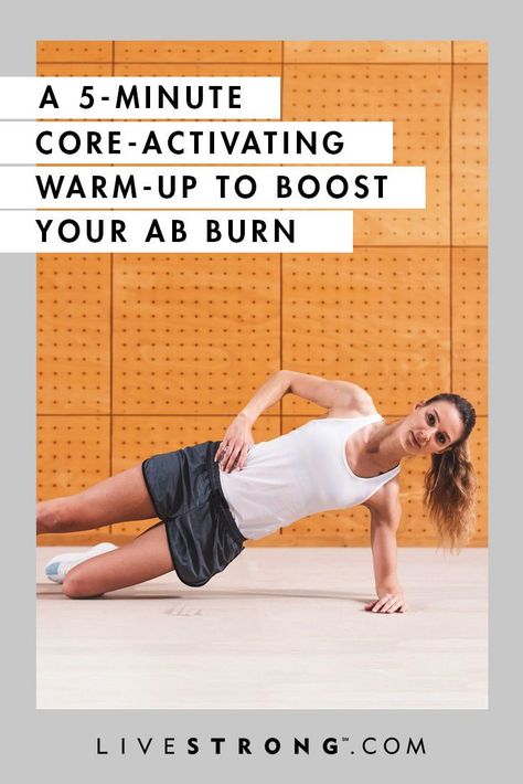 Fire up your core and crush your ab workouts with this quick and easy core-activating warm-up. It not only gets your core muscles moving, it boosts your ab burn, too. Abs Workout Warmup, Stronger Core Workout, Core Warm Up Exercises, Build Core Strength, Intense Core Workout, Belly Fat Overnight, Melt Belly Fat, Workout Warm Up, Lose 20 Pounds