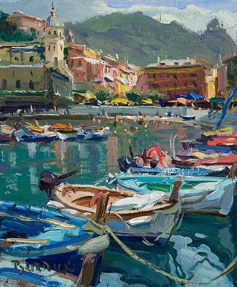 Marine Art, Boat Art, City Painting, Boat Painting, Cityscape Art, Ocean Scenes, Coastal Cities, Wow Art, Demo Video