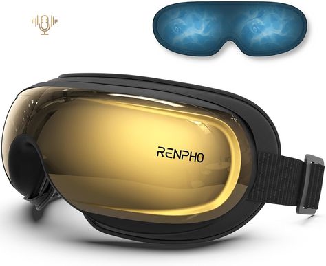 RENPHO FSA/HSA Eligible Eye Massager, Eyeris 3 -Voice Controll Eye Massager with Preset Commands & Heat, Heated Eye Mask with DIY Massage Setting, Fathers Day Dad Gifts,Bluetooth Music Eye Care Relax Diy Massage, Gel Mask, Adjustable Headband, Voice Control, Dad Gifts, Mens Birthday Gifts, Christmas Gifts For Women, Medical Supplies, Eye Care