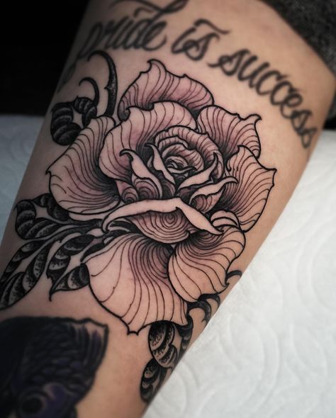 Blackwork Rose Tattoo, Female Tattoo Designs, Blackwork Rose, Tattoo Ideas Female, Black Ink Tattoos, Flower Tattoo Designs, Feminine Tattoos, Dope Tattoos, Rose Tattoos