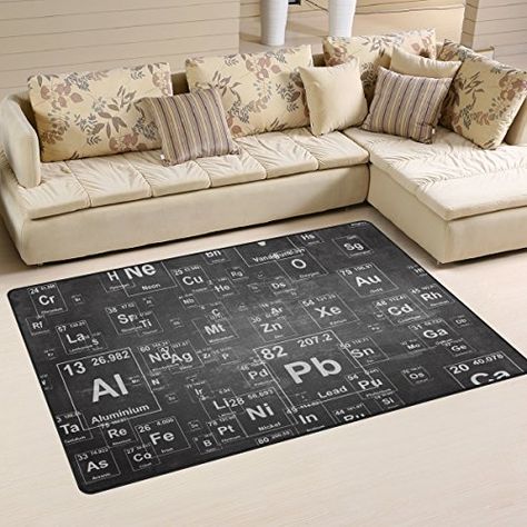 Science Bedroom Decor, Science Room Decor, Science Bedroom, Periodic Element, Bedroom Carpets, Element Table, Living Room Nook, Table Elements, Science Room