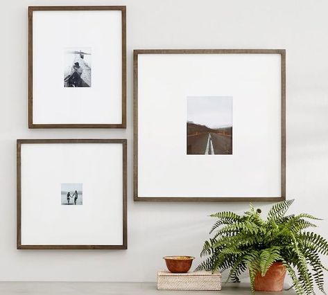 These oversized mat wood frames are amazing! They really elevate the look of the photos and lucky for me, there's an easy DIY so I can make them myself. Diploma Display, A Frame Cabins, Gallery Frames, Hanging Picture Frames, Rustic Wood Frame, Gallery Wall Frames, Found Art, Wall Frames, Hanging Pictures